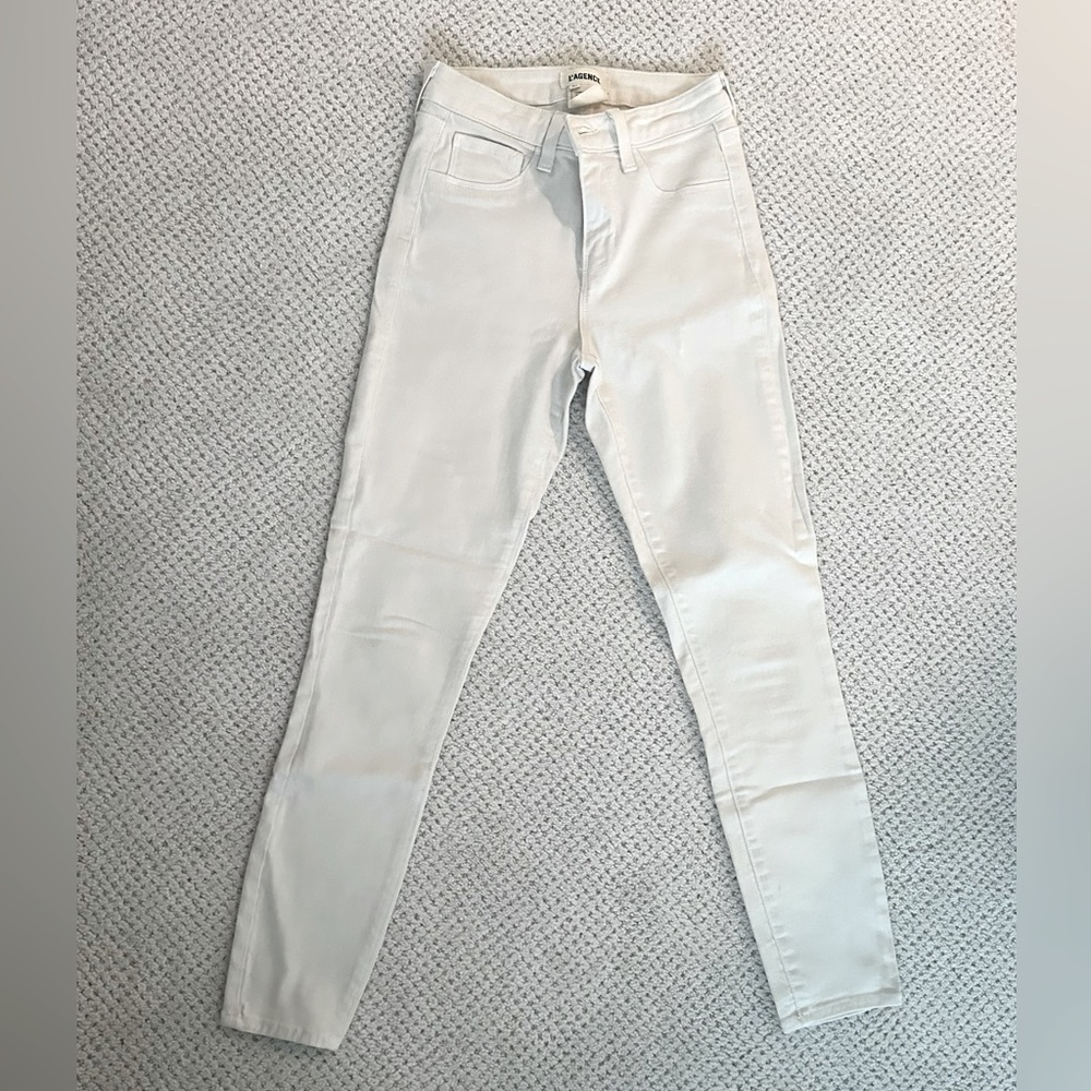 L’AGENCE White Stretch Skinny Jeans
